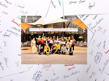 photo of the summer school postcards with the participants' signatures